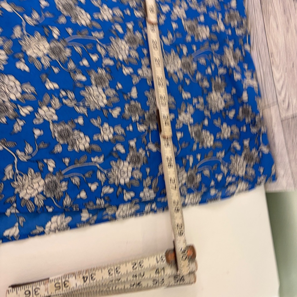 Max Studio Blouse Womens 3X Blue Floral Flutter Sleeve Split Neck Boho Top - Picture 7 of 8